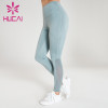 Custom Manufacture heather blue yoga leggings Private Label sport wear