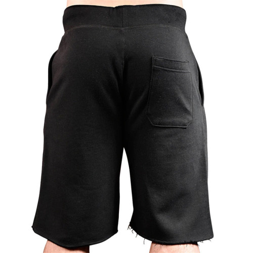 OEM Men Fleece Jogger Shorts Black Factory Manufacturer Private Label