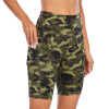 camo printed biker shorts wholesale women high waisted legging