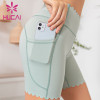 wholesale ruffle womens yoga shorts comfort color can custom print