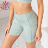 wholesale ruffle womens yoga shorts comfort color can custom print