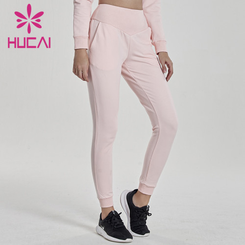 Create custom women pink jogger pants