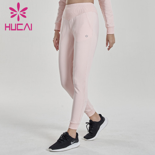 Create custom women pink jogger pants