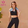 Wholesale Sportswear Apparel Black Sports Bra And Yoga Pants Suit