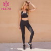 Wholesale Sportswear Apparel Black Sports Bra And Yoga Pants Suit
