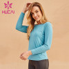 Wholesale gym crew neck blue Long sleeve t shirts