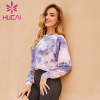 Custom round neck long sleeve sports t shirt printing