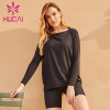Loose workout Long sleeve black t shirts wholesale
