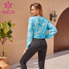 Wholesale Sports Gradient Sleeve T-shirt And Gym Leggings Suit