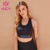 Wholesale Sportswear Apparel Black Waistband Sports Bra With Cross Back And Black Tights