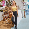 Wholesale Sportswear Apparel Yellow Sports Underwear And Black Tight Yoga Pants Suit
