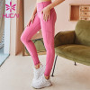 Pink High Waist Leggings Custom Wholesale