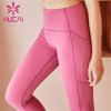 Pink High Waist Leggings Custom Wholesale