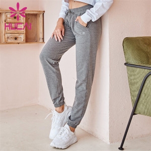 China Factory Custom Solid Color Loose Sweatpants