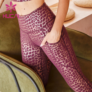 Leopard Print High Waist Fitness Pants Wholesale Manufacturer