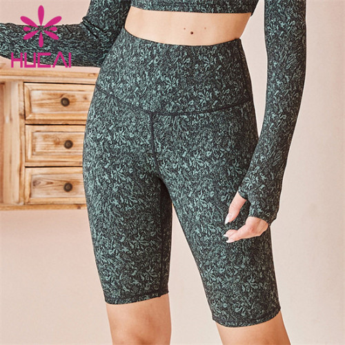 Customized Wholesale High Waist Printed Cycling Shorts