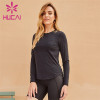 Black Tight-Fitting Long-Sleeved Sweatshirt Wholesale