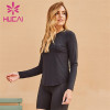 Black Tight-Fitting Long-Sleeved Sweatshirt Wholesale