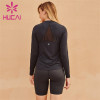 Black Tight-Fitting Long-Sleeved Sweatshirt Wholesale