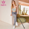 Solid Color Sports Bra And Printed Leggings Suit Customization