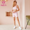 Printed Sports Bra And Cycling Shorts Suit Wholesale