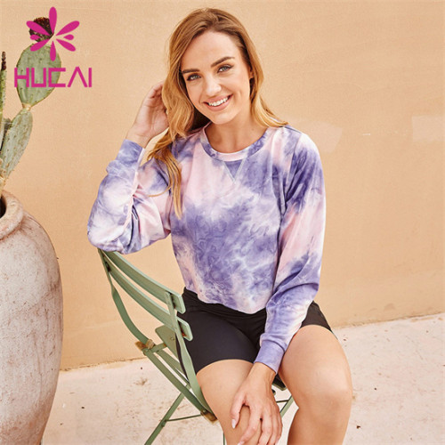 Long Sleeve Printed Top And Cycling Shorts Suit Wholesale