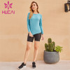 Blue Sports Top And Cycling Shorts Suit Wholesale