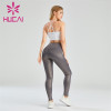 Pure Color Sports Bra And Bronzing Leggings Set Wholesale