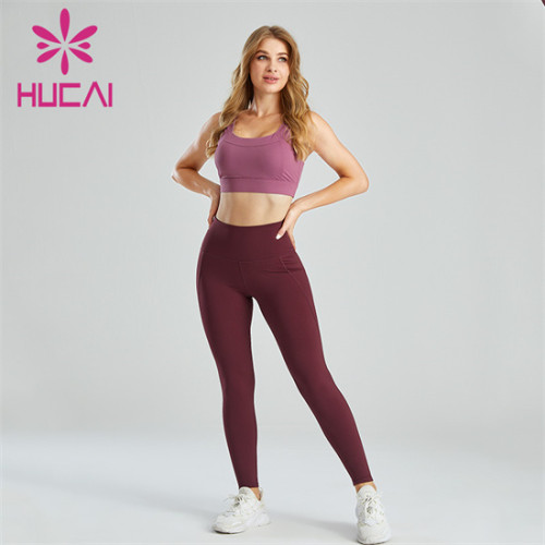 Manufacturer Of Solid Color Sports Bras And Yoga Pants gym clothes supplier