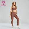 Houndstooth Print Sports Bra And Leggings Set Wholesale