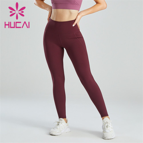 Crimson High Waist Slim Hips Yoga Pants Wholesale