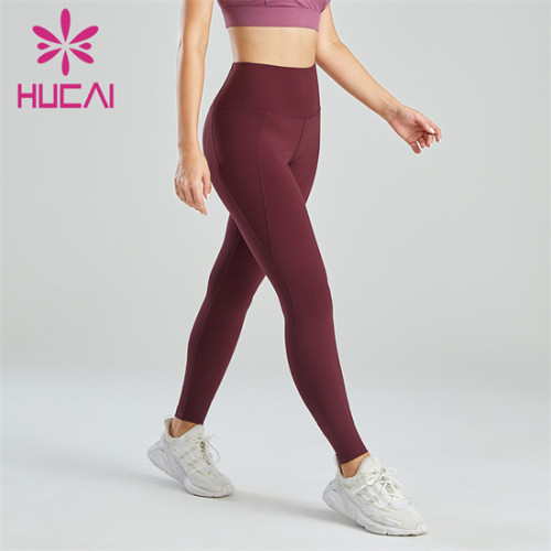 Crimson High Waist Slim Hips Yoga Pants Wholesale
