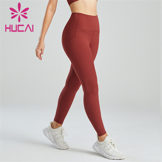 Pocket Design High Waist Hip Leggings Custom Wholesale | Hucai Custom ...