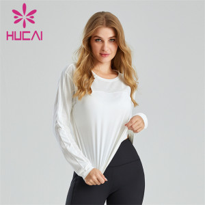 Women's Pure White Long Sleeve Sweatshirt Wholesale