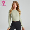 Ladies Long Sleeve Open Back Skinny Sweatshirt Wholesale