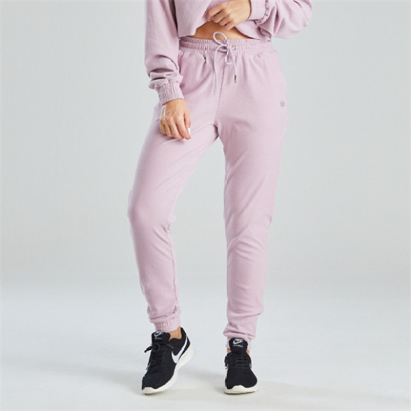Light Pink Comfortable Ladies Sweatpants Supplier Custom Manufacture