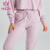 Light Pink Comfortable Ladies Sweatpants Supplier Custom Manufacture