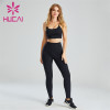 Black Sling Sports Bra and Tight Leggings Suit Wholesale