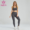 Gym Grey Sports Bra And Leggings Suit Wholesale