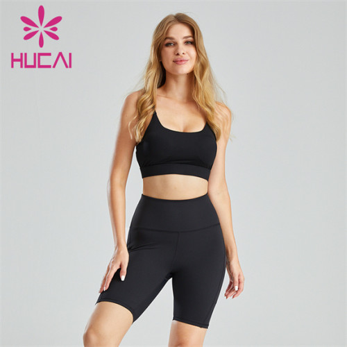 Sling Halter Sports Bra And Cycling Shorts Wholesale