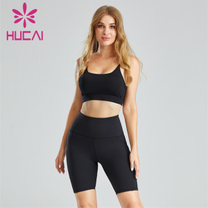 Sling Halter Sports Bra And Cycling Shorts Wholesale