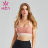 Cute Pink And White Color Sports Bra Customization Private Label