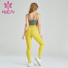 Ladies Sports Bra And Yellow Leggings Suit Customization