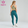 Two-color Stitching Bra And Sports Leggings Set Wholesale
