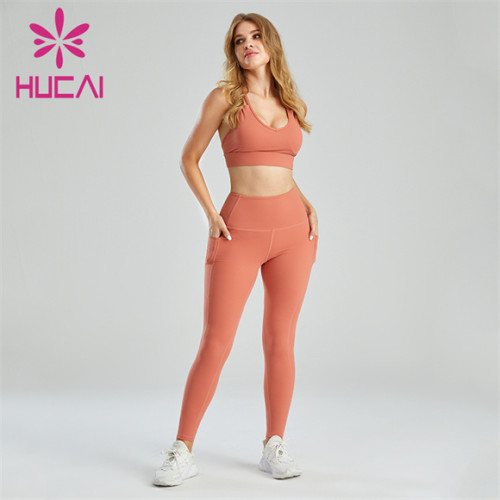 Ladies Sexy Pink Fitness Sports Suit Customization