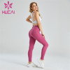 ODM White Sports Bra And Pink Leggings Suit Custom Manufacture Supplier