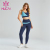 Ladies Light Blue Dark Blue Color Sports Suit Customization