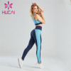 Ladies Light Blue Dark Blue Color Sports Suit Customization