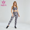 Ladies Fashion Wave Print Sports Suit Customization