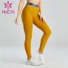 Women's Yellow Printed Belt Slim Leggings Custom Private Label Factory Manufacturer